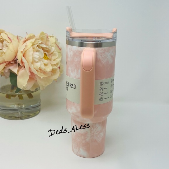 Stanley Tumbler 40 oz Peach Tie Dye Limited Edition Quencher Pink, Blush RARE - Picture 2 of 5